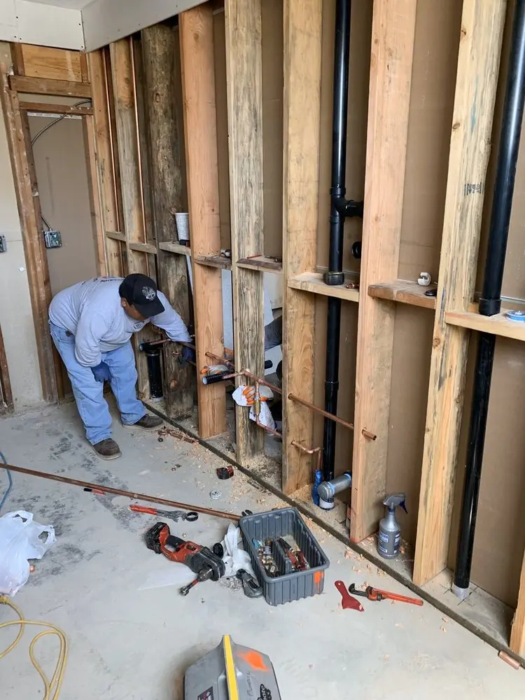 Commercial rough-in plumbing for Gas Line Repair in Tracy